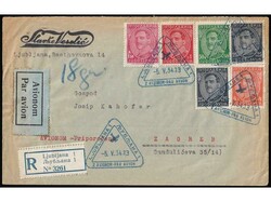 Registered Letter by Air Mail: LJUBLJANA – ZAGREB 05.05. 1934. ...