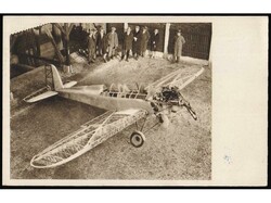 Commemorative postcard for the occasion of opening an airfield in ...