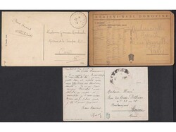 Lot of three postcards Split, Vinkovci and Zagreb, all with cancels ...