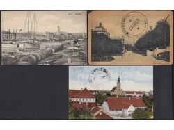 Lot of three postcards Split, Vinkovci and Zagreb, all with cancels ...