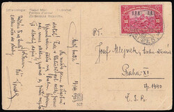 Greeting card sent from Zagreb to Praha 27.08. 1923. Franked with a ...