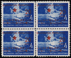 Split Provisional Issue. Value of KN 20.00/4.00 in very fine ...