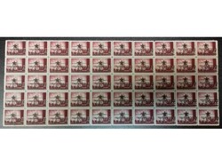 Zagreb Provisional Issue. Value of KN 80.00/2.00 in counter sheet of ...