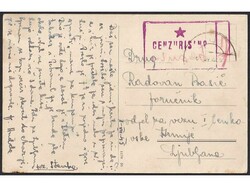 Postcard of Kostrena written 01.07. 1945., and sent to Ljubljana. ...