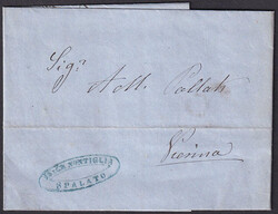 Letter with complete content written in Split 24.09. 1862., and sent ...