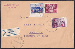 Letter sent by registered mail from Gospić to Zagreb 19.05. 1941. ...