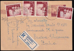 Stationery sent by registered mail from Dubrovnik via Split to Padova ...