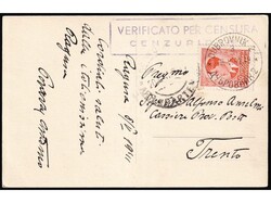 Postcard of Dubrovnik sent from Dubrovnik to Trento 08.05. 1941. ...