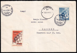 Letter franked with stamp for occasion of exhibition Struggle of ...