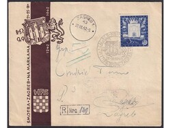 FDC for 700th Anniv. of Foundation of Zagreb, correctly upfranked and ...