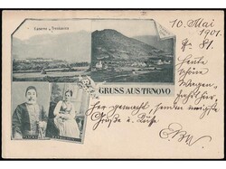 Postcard 'Gruß aus Trnovo', in excellent condition, sent to ...