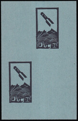 Yugoslav Rocket Mail 1935. ‘JUG 1’ larger format double label ...