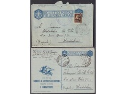 NDH lot of 7 Italian military mail stationeries from military post No ...