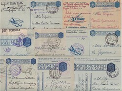 NDH lot of 8 Italian military mail stationeries of various military ...