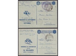 NDH, lot of 10 Italian military mail stationeries, military post PM ...