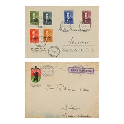 Comprising coat of arms envelope to Kerulia to Finland and envelope ...