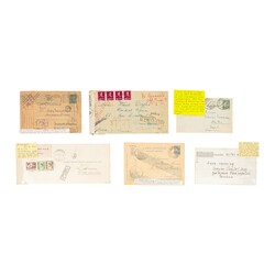 1928-58 covers including 1940 Romania red cross envelope to Palestine ...