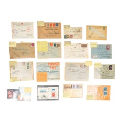 1928-58 covers including 1940 Romania red cross envelope to Palestine ...