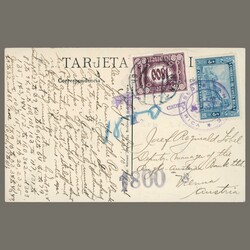 1924 Costa Rica - underpaid picture postcard sent to Austria where ...