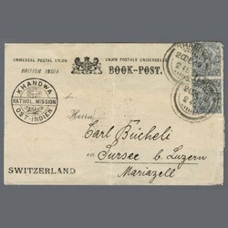 1912 India - East India Khandwa Catholic Mission's wrapper sent ...