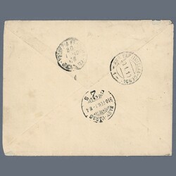 1910 Monaco - Express registered decorative four-stamp franked cover ...