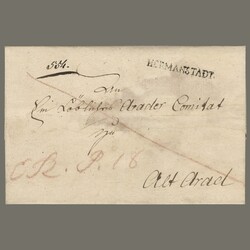 1825 Austria - Return receipt half postage paid long-distanceletter ...