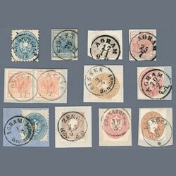 1850 - 1864 Austria - nice postmarks from the territory of Croatia