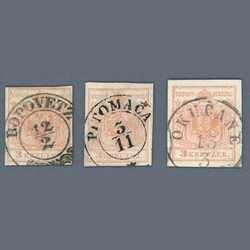 1850 Austria - Croatian postmarks: OKUCANE, PITOMACA, POPOVETZ | ...