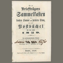 1858-59 Austria - Postal Book / Postbüchel - publisher: Eduard ...