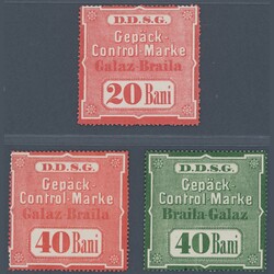 1870 Austria - DDSG Gepäck Control stamps produced for the Galatz ...