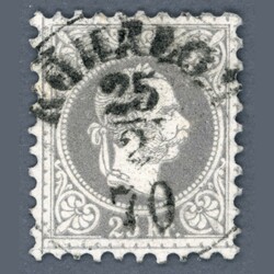 1867 Hungary - 25 kr stamp with KŐHALOM postmark | Attest ...
