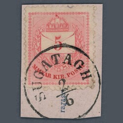 1874 Hungary - SUGATAGH postmark on a cutout | Gudlin: 150 ...