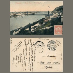 1910 Hungary - TCV postcard sent to Algeria