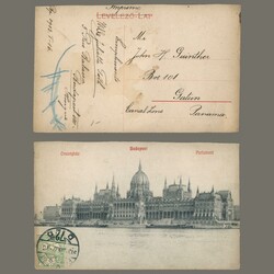 1913 Hungary - TCV postcard sent to Panama (!) | A rare destination