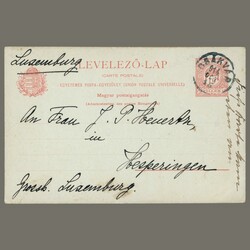 1914 Hungary - postal stationery sent to Luxembourg - ...