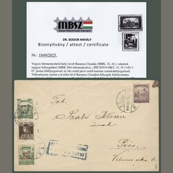 1919 Hungary - Baranya - Pécs local cover with Serbian censorshipand ...