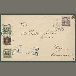 1919 Hungary - Baranya - Pécs local cover with Serbian censorshipand ...