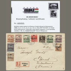1919 Hungary - Baranya - Registered cover with Baranya I.overprinted ...