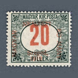 1919 Hungary - Szeged - red numeral porto 20 filler misprint - from ...