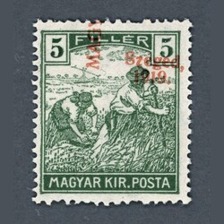 1919 Hungary - Szeged - Reaper 5 filler, bottom left stamp of the ...