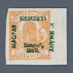 1919 Hungary - Szeged French Occupation newspaper stamp double ...
