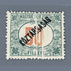 1919 Hungary - Republic of Hungary 50 filler postage due stamp with ...