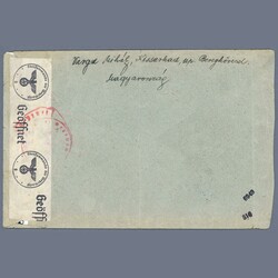 1940 Hungary - Carpatho-Ukraine - registered letter fromBeregkövesd ...
