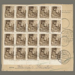 1943 Hungary - Carpatho-Ukraine - Parcel card with rare Husztsófalva ...