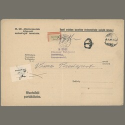 1946 Hungary - Postage due printed matter sent from Budapest to ...