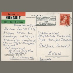 1956 Hungary - Letter from Hungarian refugees from Belgium ...