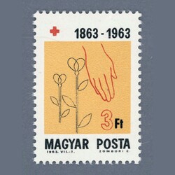 1963 Hungary - Red Cross 3 Ft mint never hinged stamp as a misprint: ...