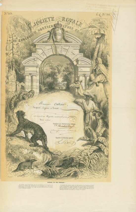 Société Royale de Zoologie d' Horticulture et d' Agrement (Zoo ...
