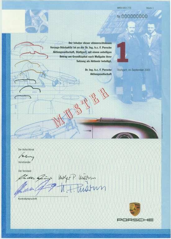Dr. Ing. h. c. F. Porsche AG [2 Stück], Nominal VZ 1 Stück/50 ...