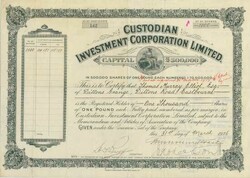 Custodian Investment Corporation Limited, Nennwert 1.000 x £ 1. 31 ...